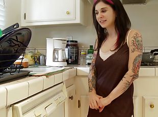 Tattoos are beautiful on cute cocksucking pornstar Joanna Angel