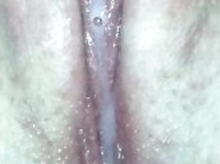 Cum dripping from wet pussy