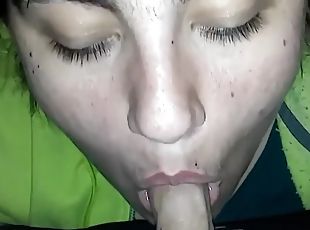Little Sucks Step Mommies Cock Till She Cums in Her Mouth
