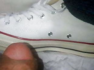 First Cum in  My New Converse Chuck Taylor 70s