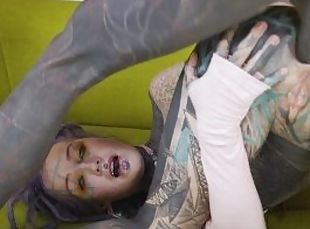 hard DOUBLE ANAL from crazy TATTOO PUNK - ATM, Gape, Facial, Prolap...