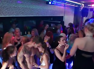 Eurosex partysluts pounded by strippers