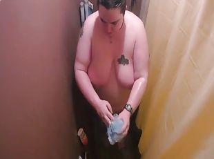 bañando, tetas-grandes, amateur, cámara, regordeta, ducha, oculto