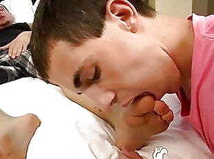 Young gay Conner Bradley banged cute guy after feet licking