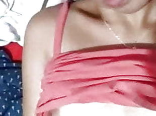 asiatique, masturbation, maigre, amateur, maison, philippine, petits-seins