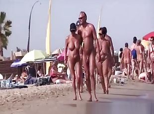 nudisti, pubblici, amatoriali, videocamera, voyeur