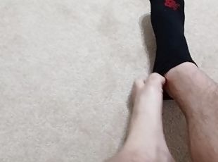 amateur, pieds, fétiche, solo