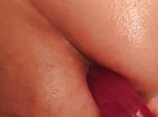 Giving my man CLOSE UP FIRST TIME PAINFUL ANAL with dildo and sucki...