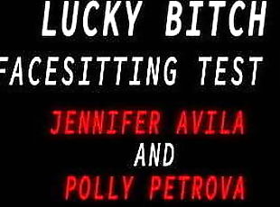 Jennifer Avila & Polly Petrova, facesitting on a new sub