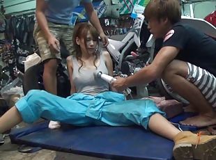 Vivacious Japanese babe thrilled as she gets ravished with a vibrat...