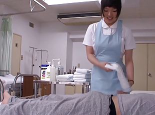 asien, krankenschwester, blasen, schwer, japanier, paar, tracht, wirklichkeit