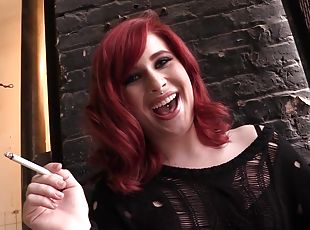 Redhead milf Sadie Kennedy shows her juicy cunt in solo clip