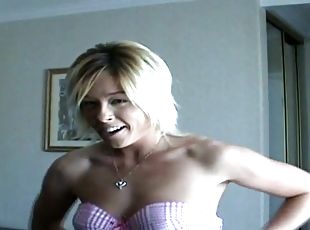 Goddess Brittany Wearing A Pink Bra Masturbates In A POV Clip