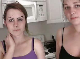 Horny ladies drink loads of piss in lesbian scene