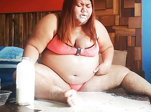 asyano, malaking-suso, matindi, milf, bbw, solo, gatas