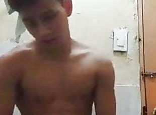 asiático, masturbación, polla-enorme, gay, paja, webcam, gay-joven