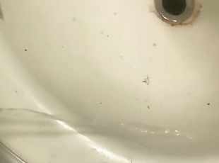 PISSING PEEING ALL OVER BATHROOM IN SINK ON TOILET ON FLOOR WATERSP...