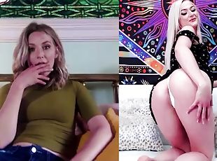 Live cam session between the young blonde and the step mom