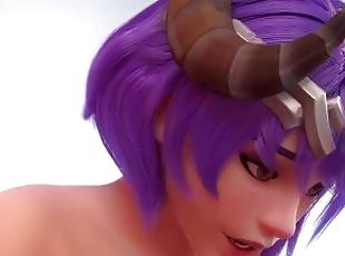 offentlig, synsvinkel, hentai, 3d, cowgirl