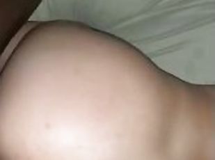 Girlfriend makes me creampie her after a night out + backshots