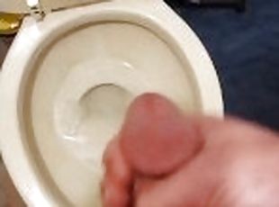 masturbation, amateur, ejaculation-sur-le-corps, toilette, solo