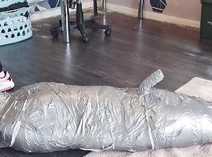 Hot Domme mumified client! - BDSM, Bondage, Duct tape, Fetish, Domm...