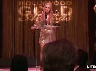 Ashley Johnson & Rosanna Arquette Kissing in Award Ceremony