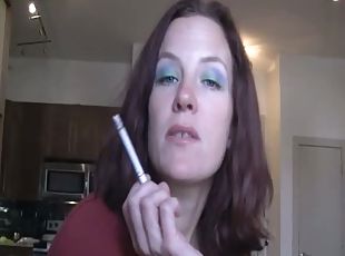 Smoking is sexy and so is the POV handjob she gives