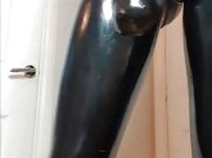 Shine My latex and worship My cock