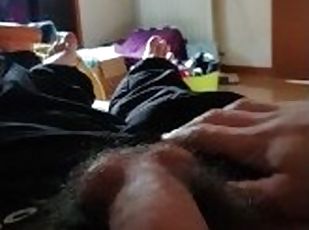 masturbation, amateur, ejaculation-sur-le-corps, énorme-bite, branlette, française, solo, bite