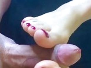 énorme, masturbation, amateur, ejaculation-sur-le-corps, milf, couple, pieds, point-de-vue, première-fois, ejaculation