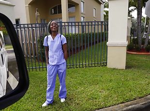 cuatro-patas, enfermera, mamada, negra-ebony, interracial, hardcore, paja, masaje, pareja, coche