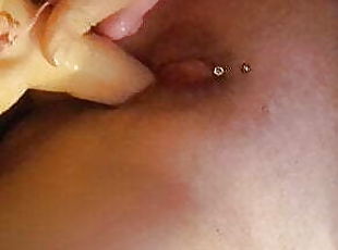 storatuttar, masturbation, fitta-pussy, fru, milf, knullande, naturlig, piercad, dildo