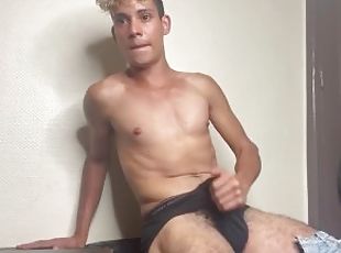 Cute blond boy cum in his Tommy underwear scrubing and like the cre...