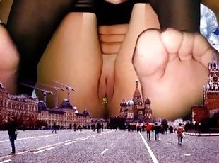 Giantess Samira observing the world of the tinys.  While she enslav...