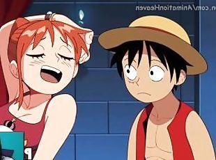 ONE PIECE-NAMI SEDUCES LUFFY TO SAVE HIS TREASURE AND RECEIVES A DE...