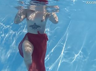 schwimmbad, fetisch, allein, tattoo