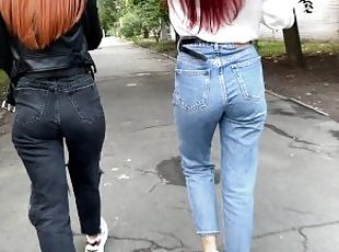 di-luar, awam, alat-kelamin-wanita, orang-rusia, amateur, remaja, kaki, pov, fetish, jeans