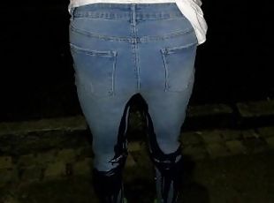 pisser, public, maigre, amateur, ados, culotte, solo, jeans, réalité