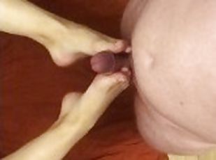 masturbare-masturbation, amatori, jet-de-sperma, cuplu, picioare, fetish, stimulare-cu-piciorul