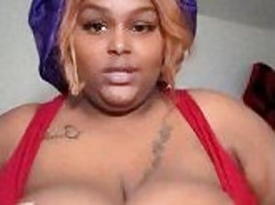 Ebony goddess pulls out massive tits as she humiliates you for havi...