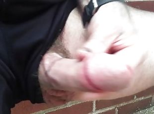 masturbation, public, amateur, ejaculation-sur-le-corps, ejaculation, solo, bite