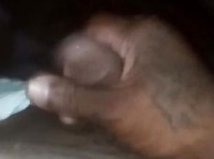 Fat Sexy Junebugg with a little dick strokes in a tent laying down
