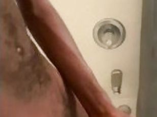 baignade, masturbation, amateur, ejaculation-sur-le-corps, énorme-bite, black, douche, solo, bite