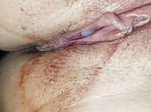 amatir, sayang, creampie-ejakulasi-di-dalam-vagina-atau-anus-dan-keluarnya-tetesan-sperma, perancis, pasangan, kotor, sudut-pandang, italia