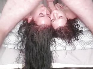 Using not 1 but 2 whores mouths as my personal cock pocket while th...