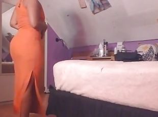 cul, gros-nichons, amateur, ébène, milf, black, butin, solo, petits-seins, elle-se-déshabille