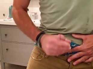 Intense stroking, edging, orgasm and cumming. Long jerk-off session...