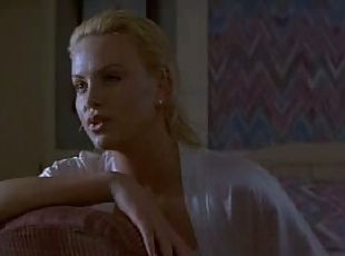Mesmerizing Charlize Theron Wearing Super Sexy Wihte Lingerie