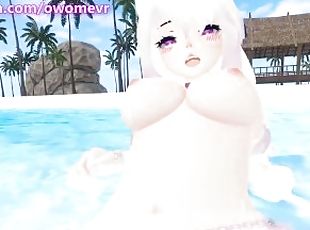POV: You fuck me on our date at the public Beach VRchat erp, 3D Hen...